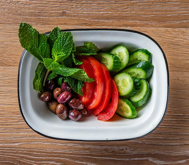 VOP - Veggies & Olives Plate.