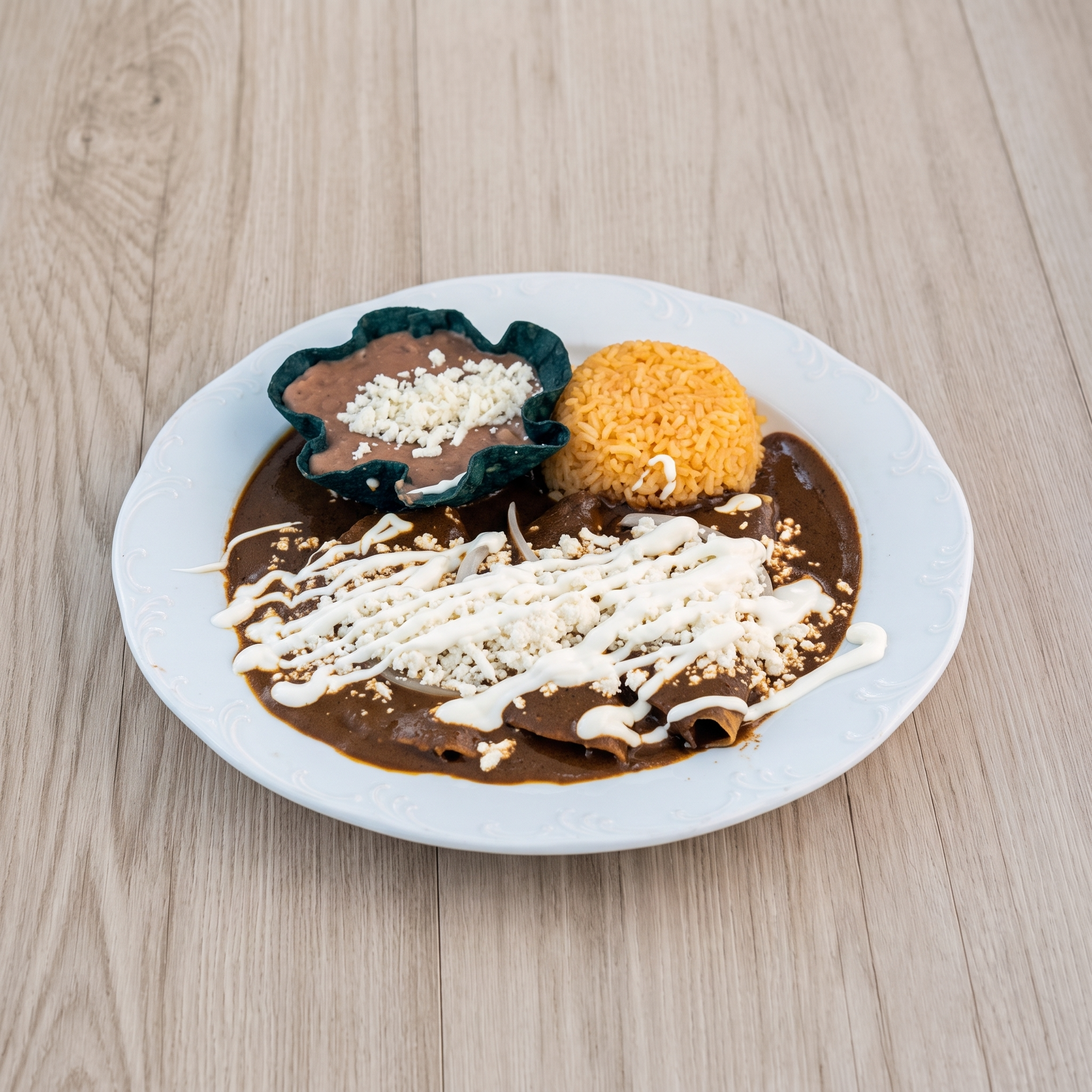 Enchiladas Mole Plate.