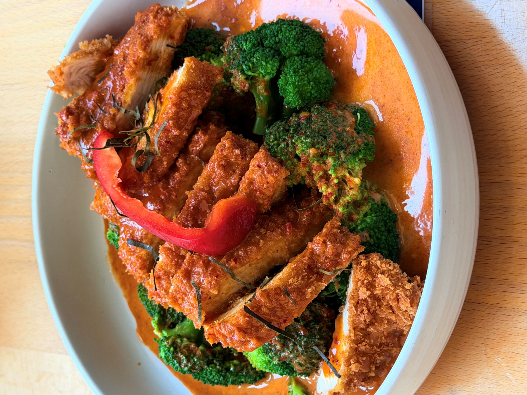Crispy Chicken Panang.