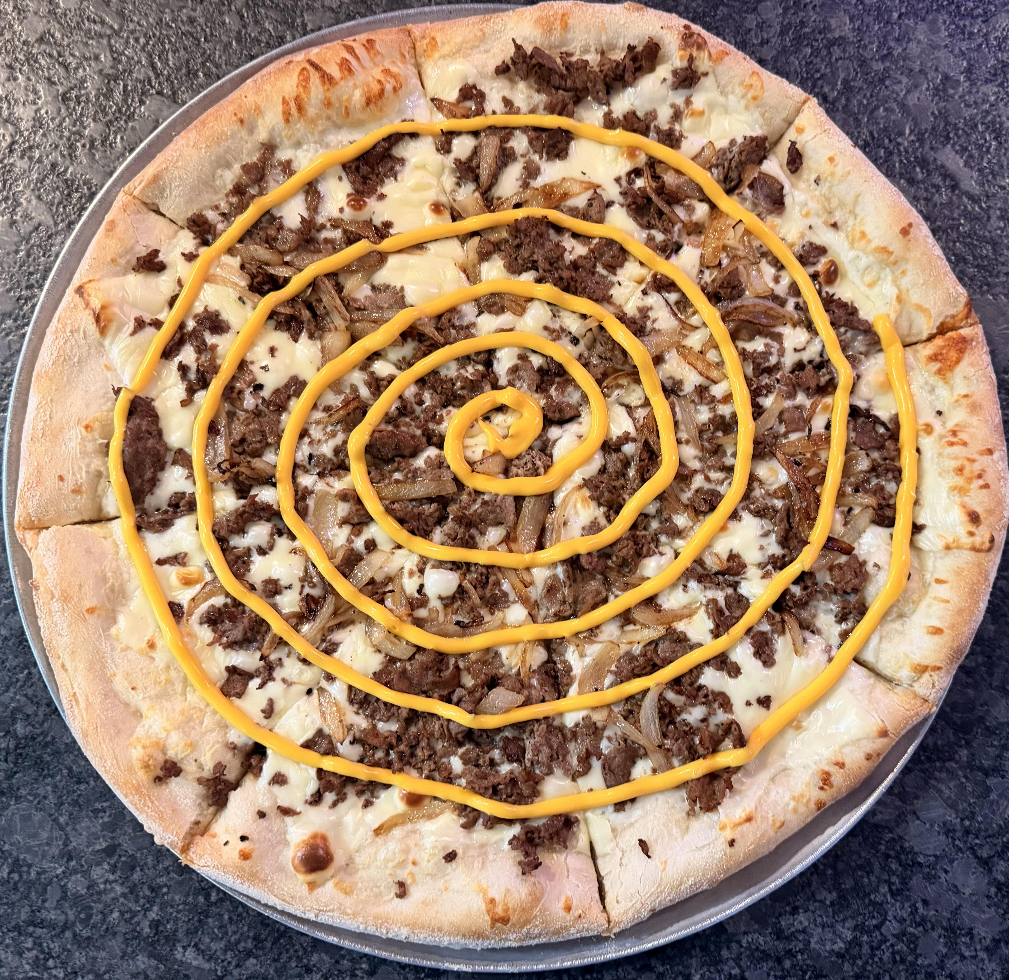Philly Cheesesteak Pizza.