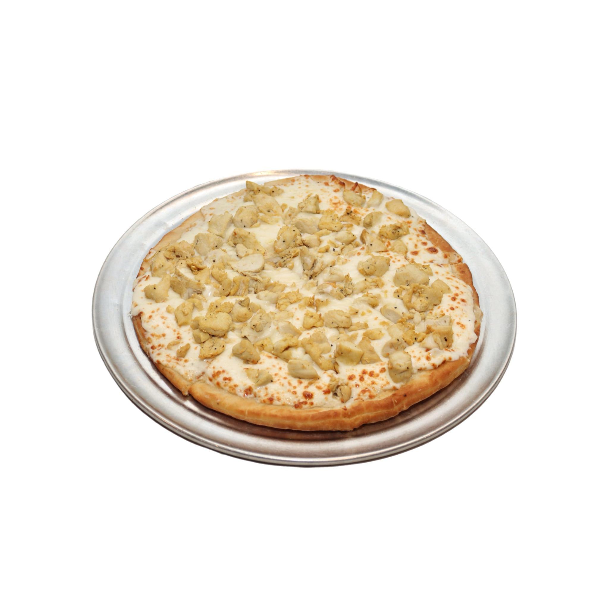 CHICKEN ALFREDO PIZZA.