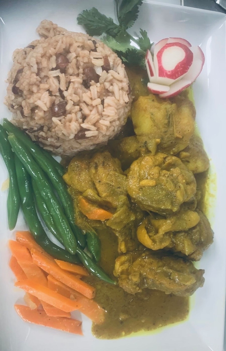 Curried chicken med.