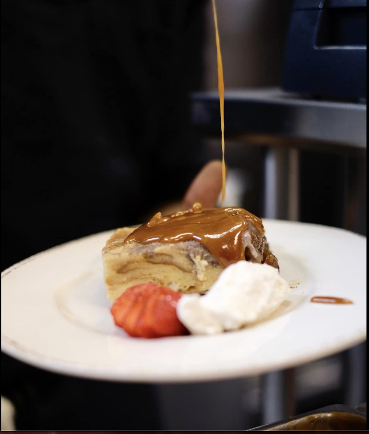 Bananas Foster Bread Pudding.