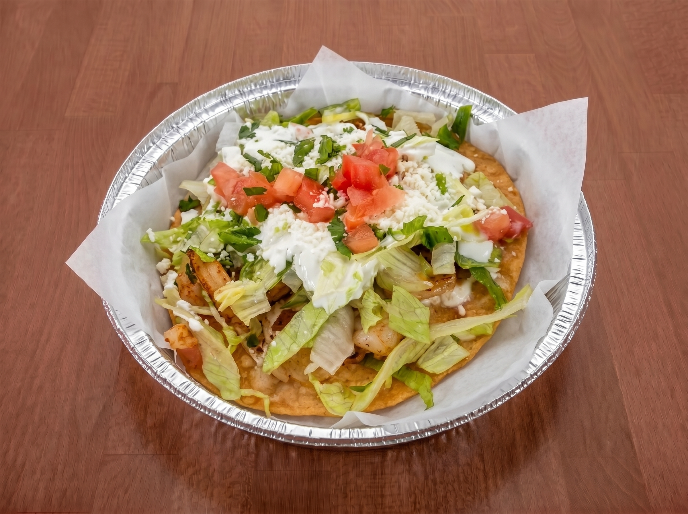 Orden De 3 Tostadas De Camarón / Order of 3 Shrimp Tostadas.