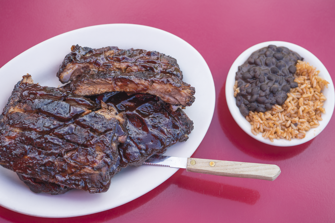 Half Rack of BBQ Ribs.