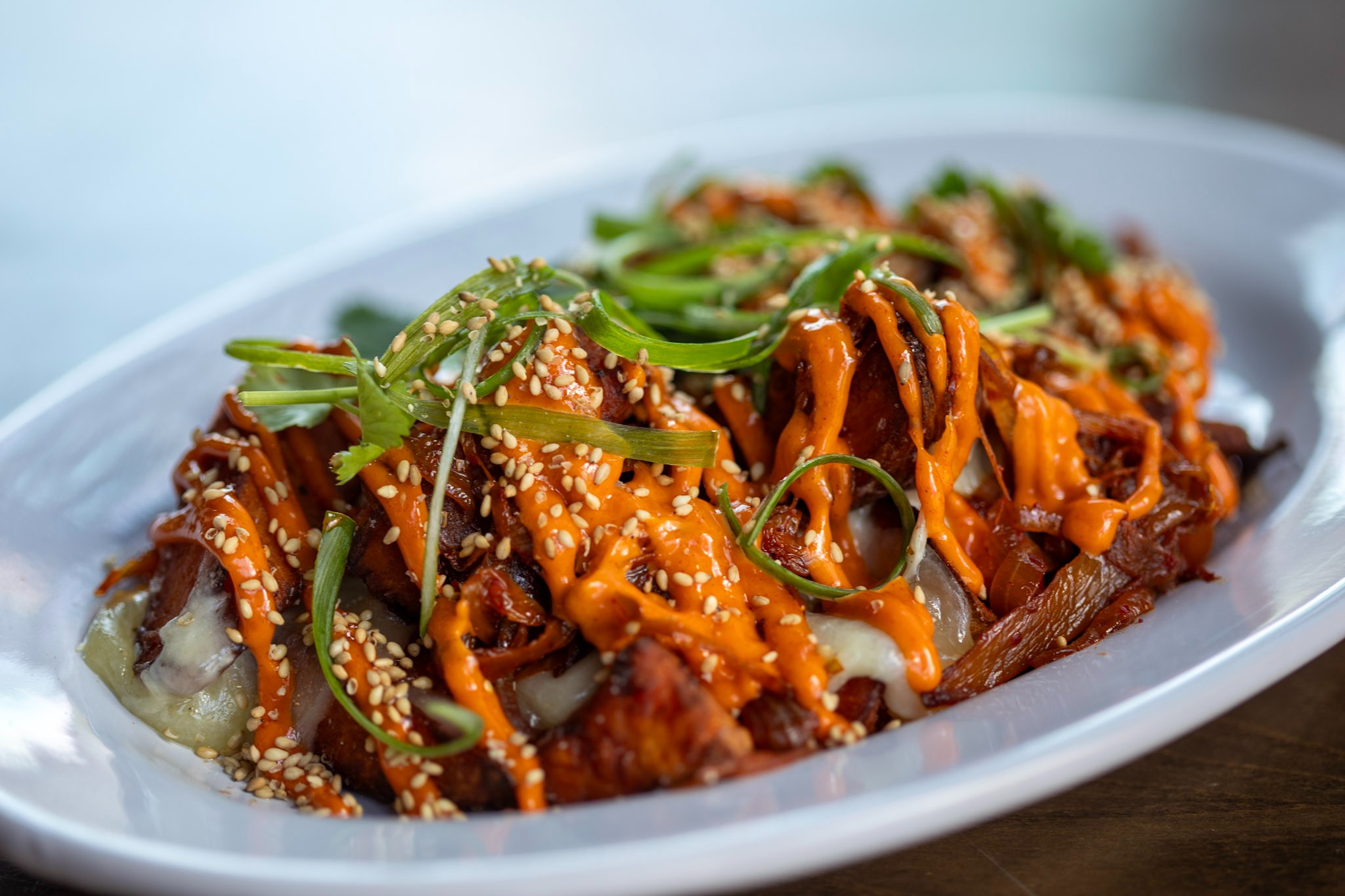 Kimchi Sweet Potatoes.