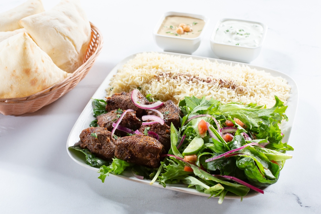 Lamb Kabob Plate.