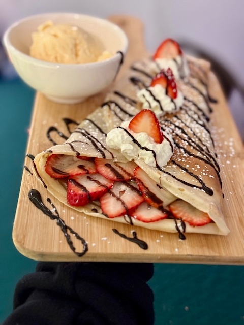 Nutella & Strawberry Crepe.