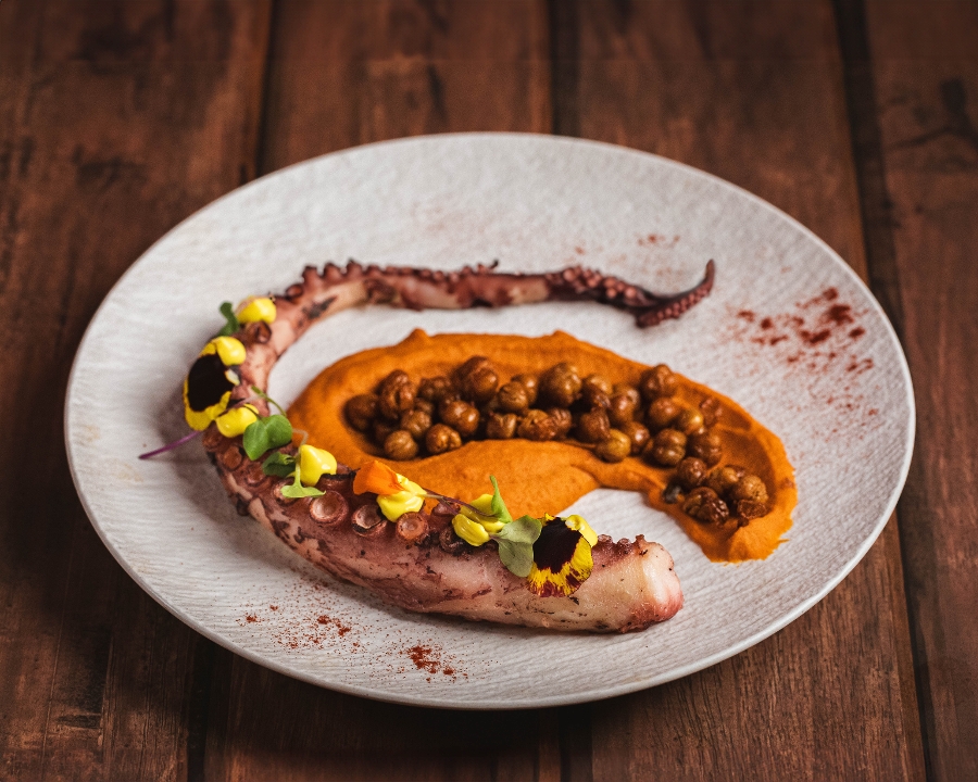 "Abrazame muy fuerte" Mediterranean Charred Octopus.