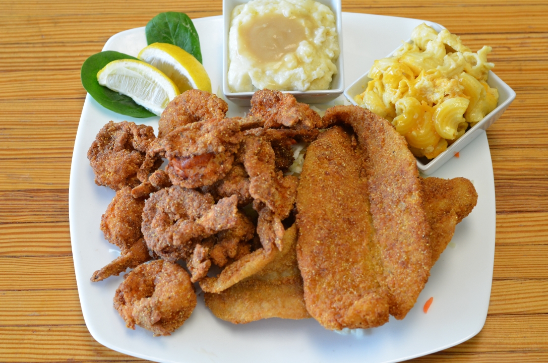CATFISH & SHRIMP COMBO.