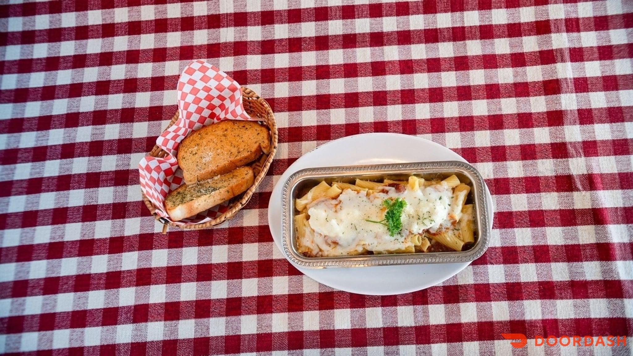 Three Cheese Rigatoni.