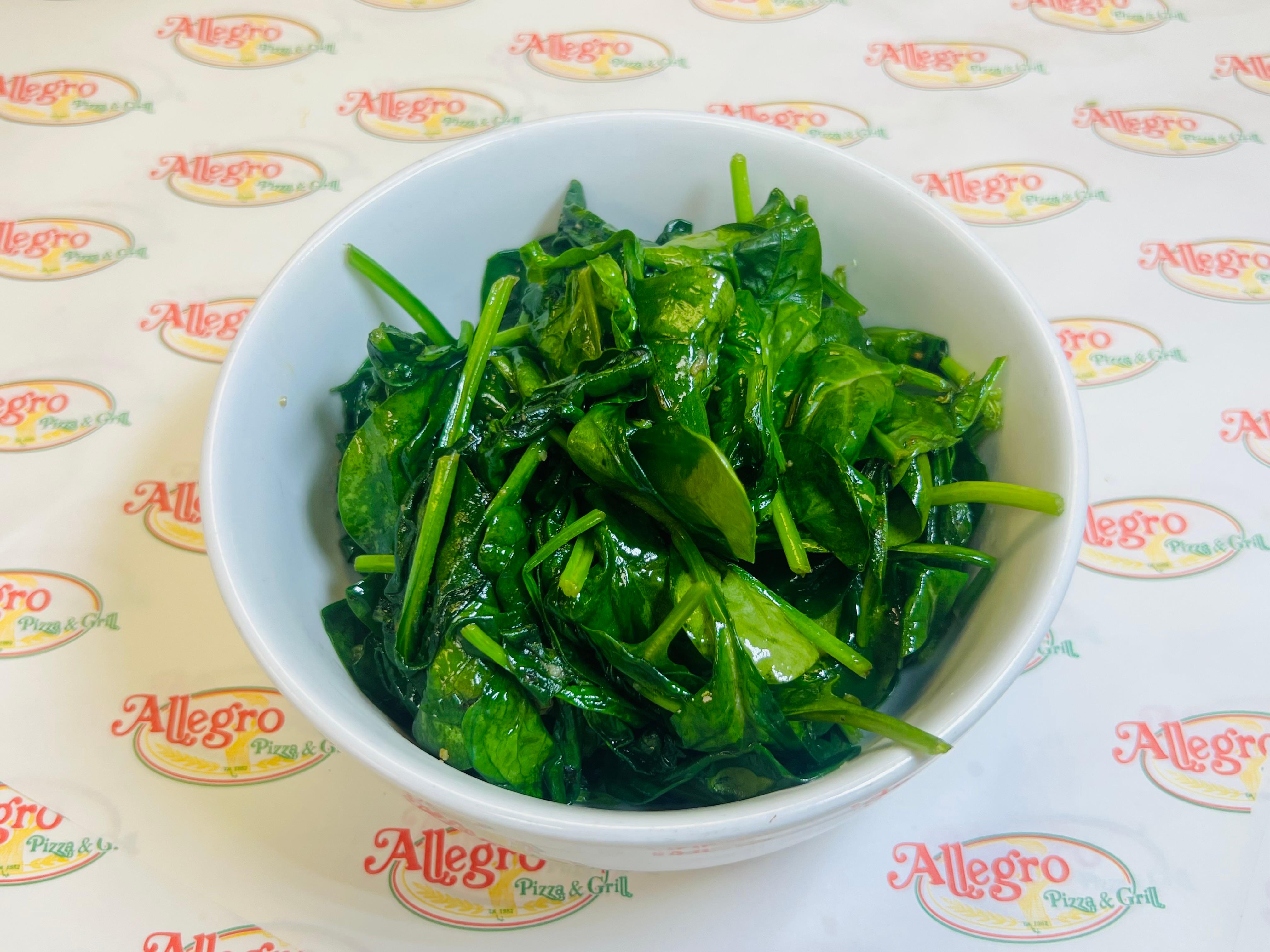 Sauteed Spinach.