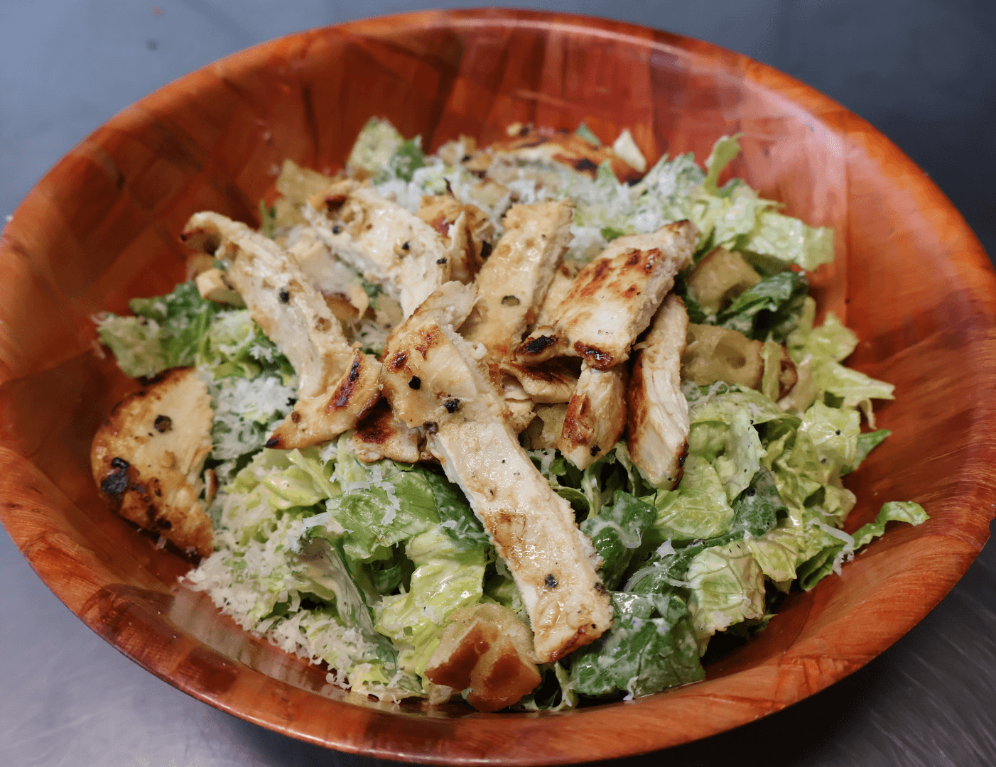 Caesar Salad with Grilled Chicken.