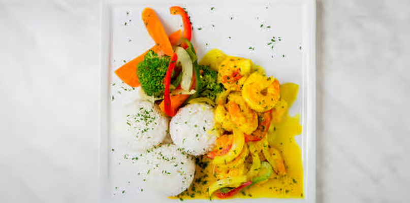 Coconut Curry Shrimp.
