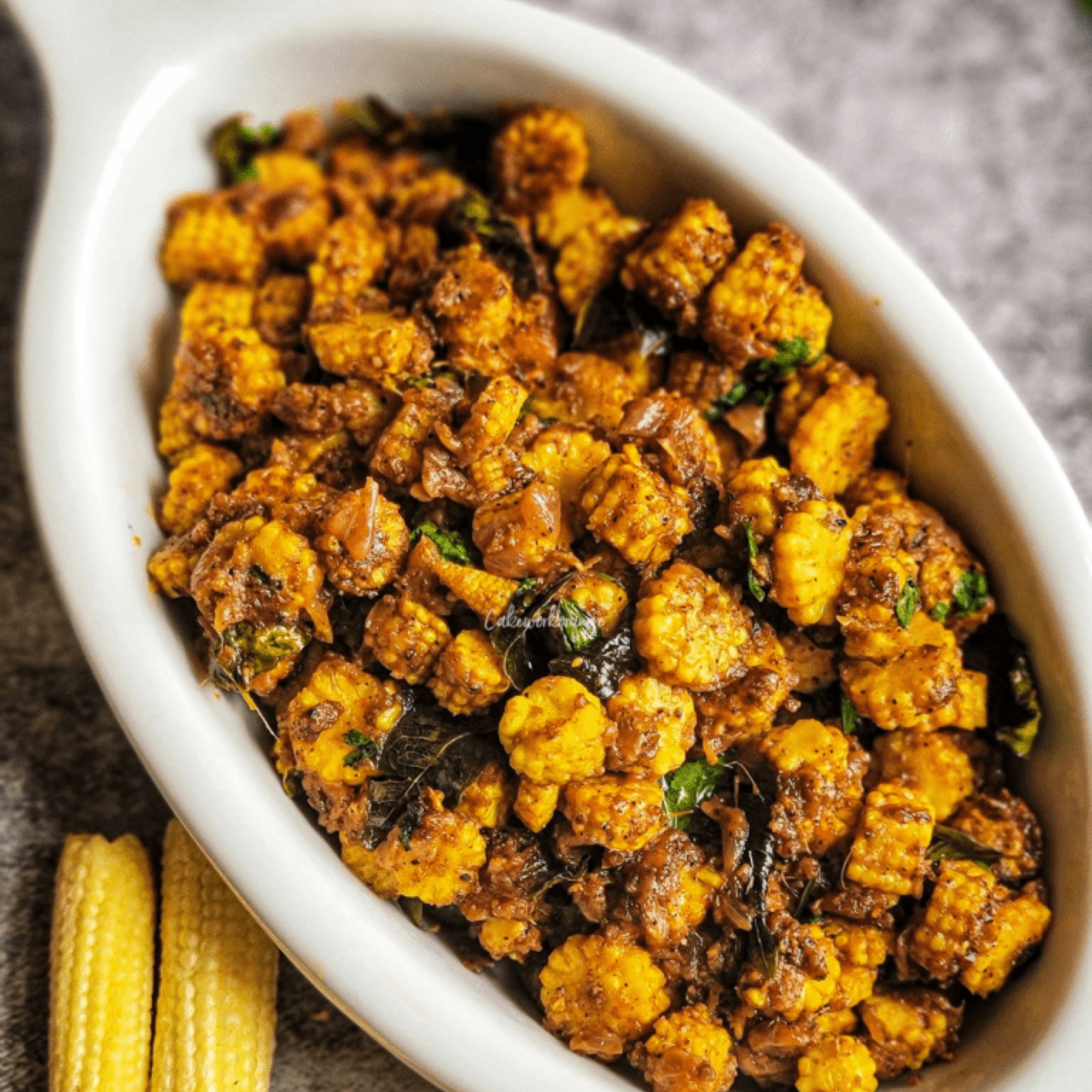 Karivepaku Pachimirchi BABY CORN (Veggie).