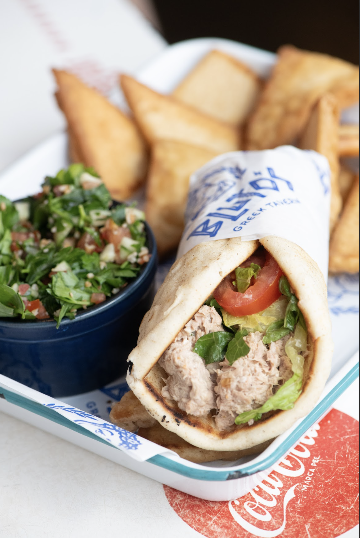 Smoked Tuna Melt Gyro.