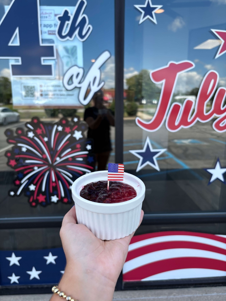 Red White & Blue Panna Cotta.