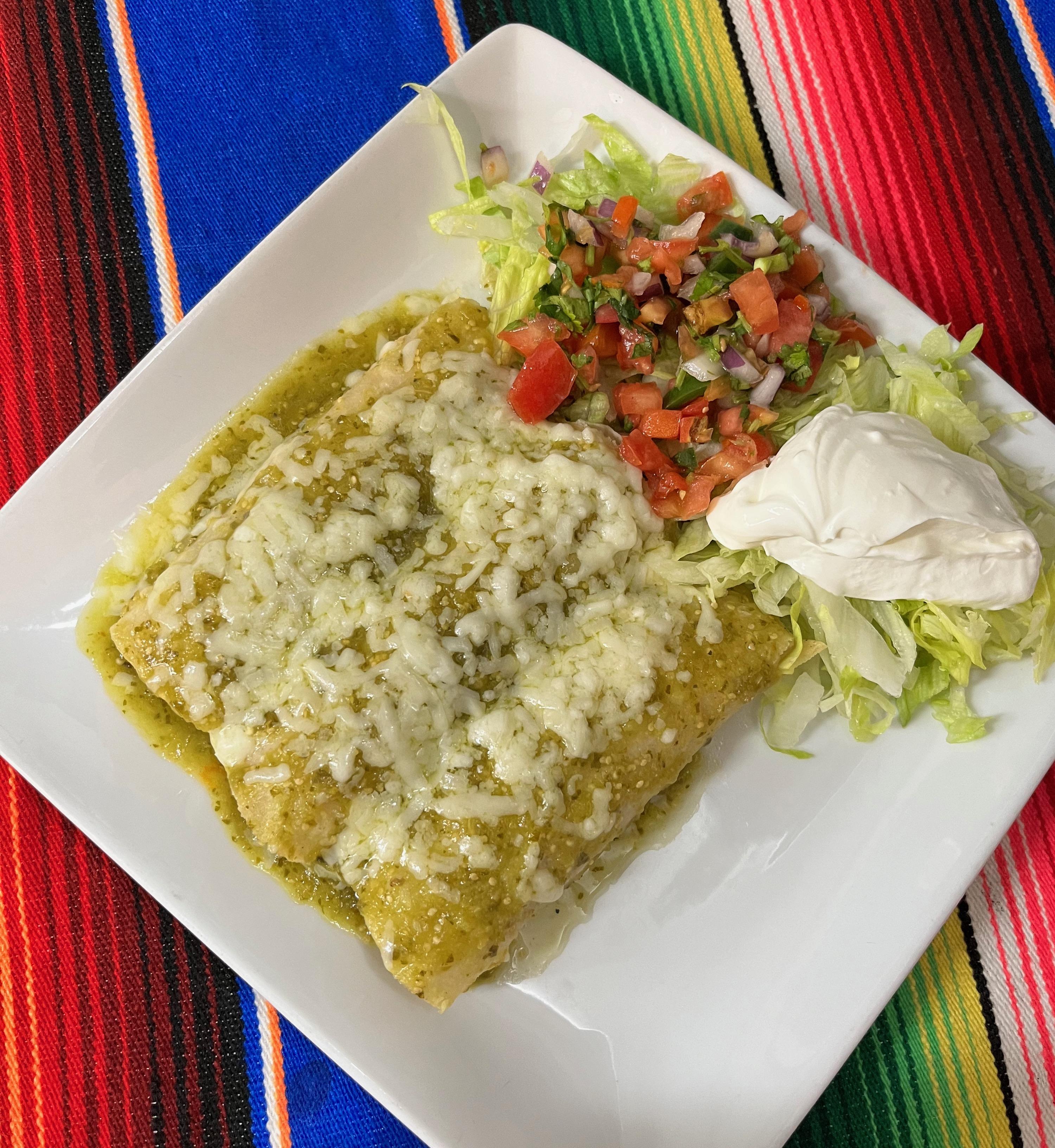 Enchiladas Verdes.
