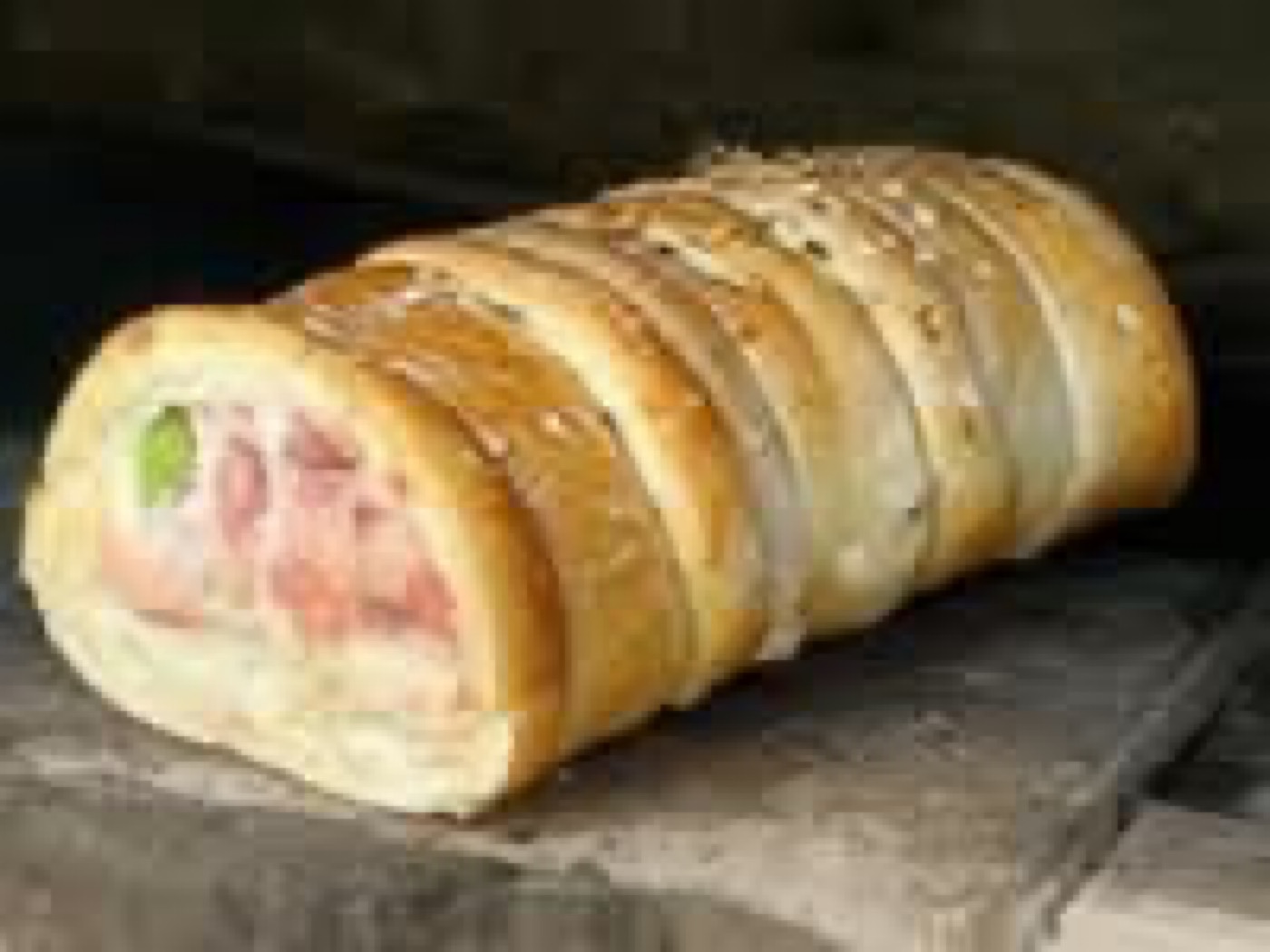 Chicken Bacon Ranch Stromboli.