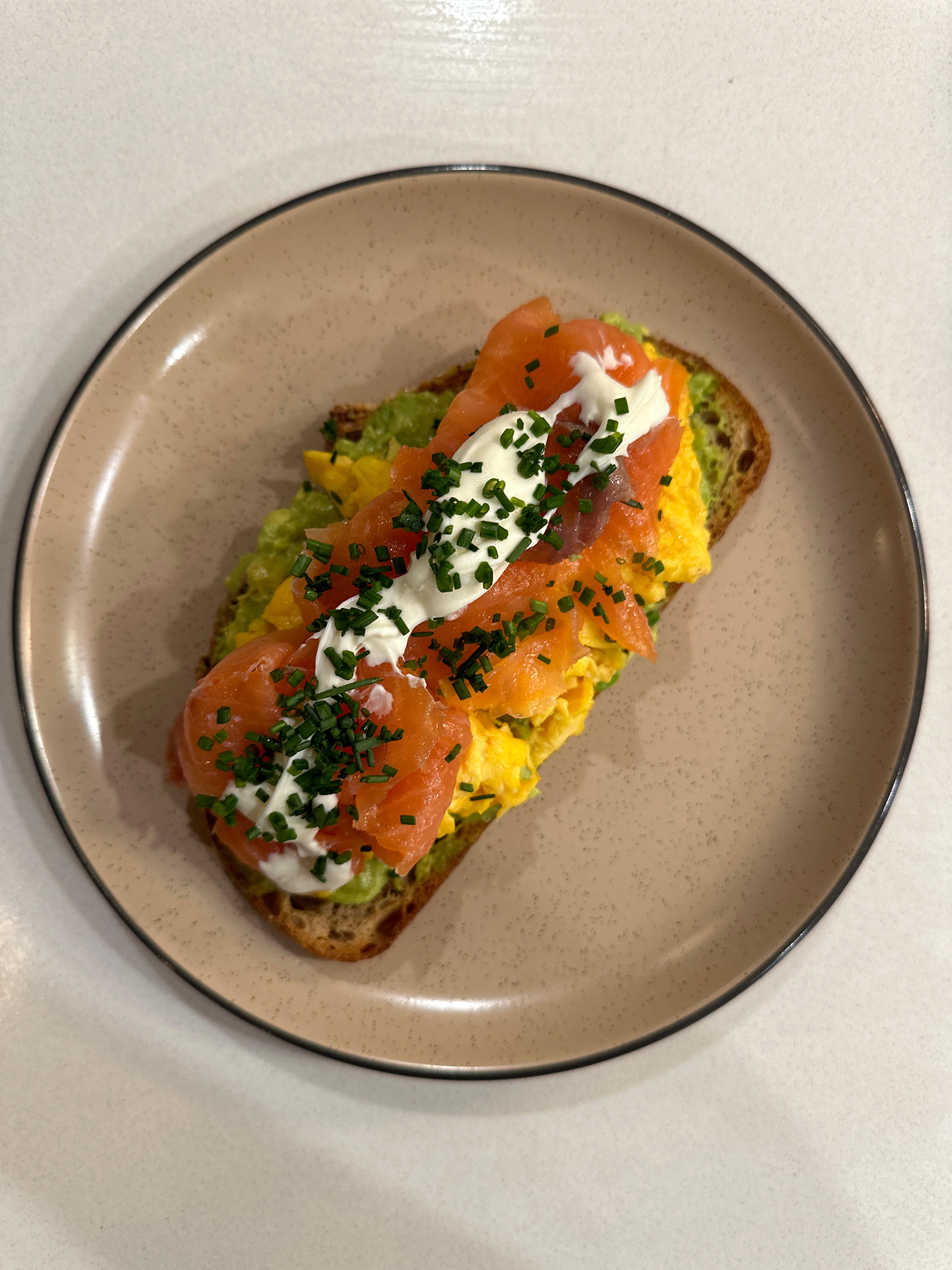 Smoked Salmon Toast.