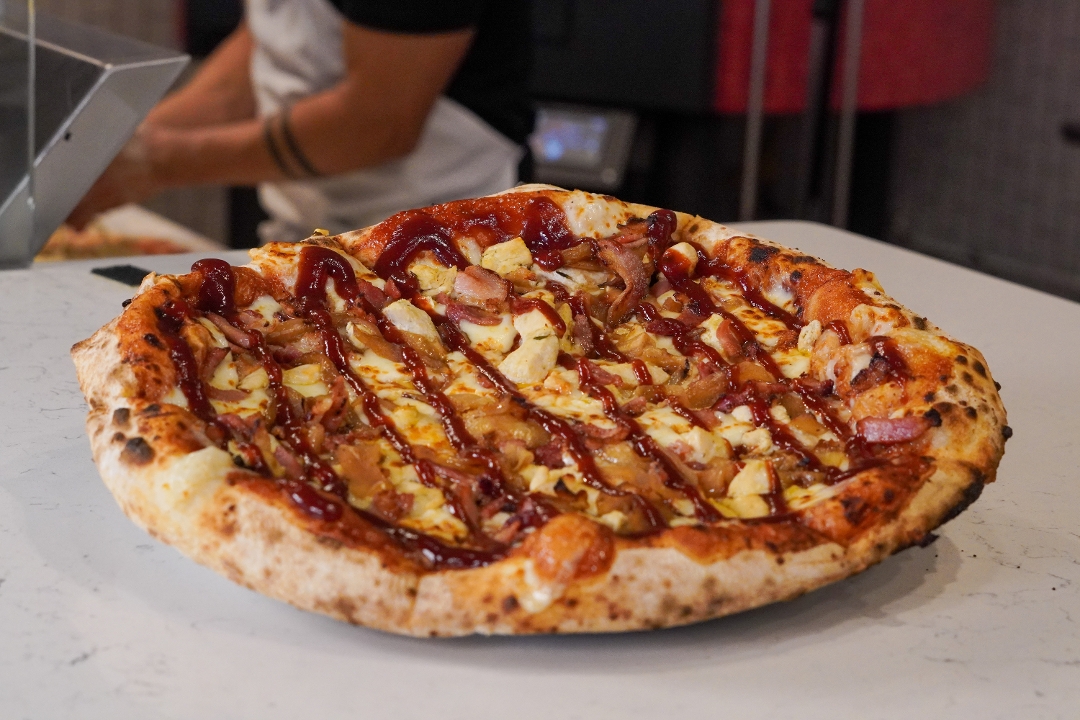 BBQ Chicken Pizza.