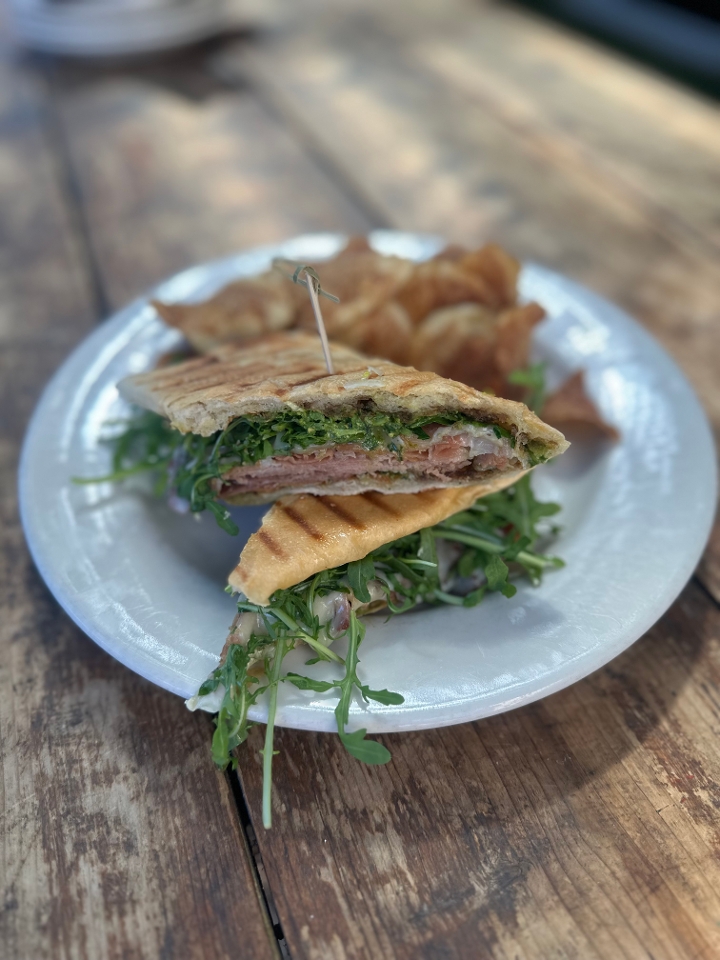 Pesto and Prosciutto Panini.