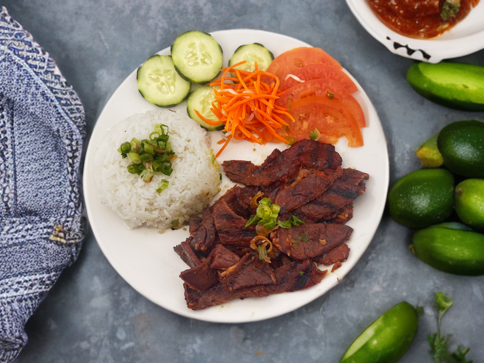 Grilled Beef with Rice.