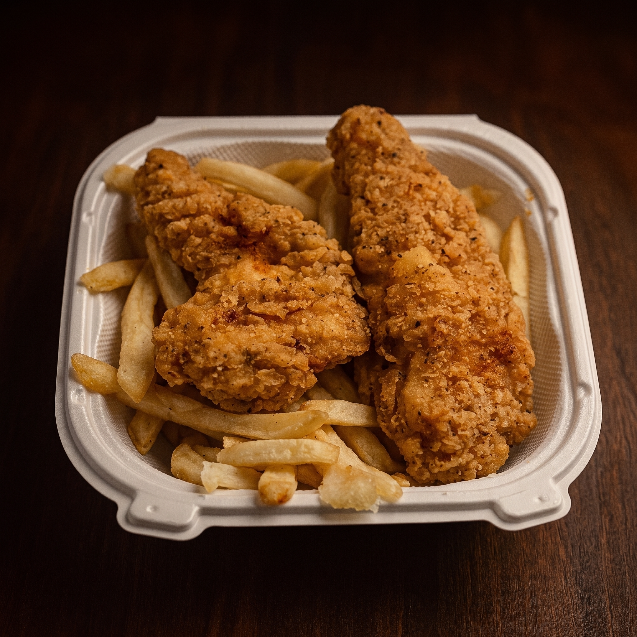 Kids Chicken Tenders and Fries.