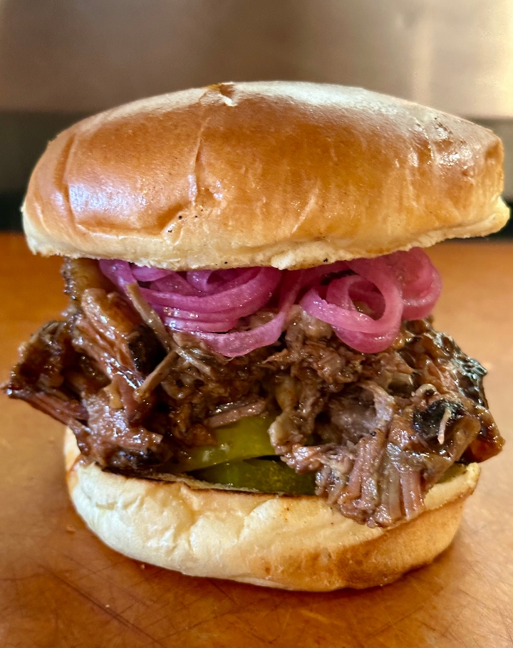 Beef Brisket Sandwich.