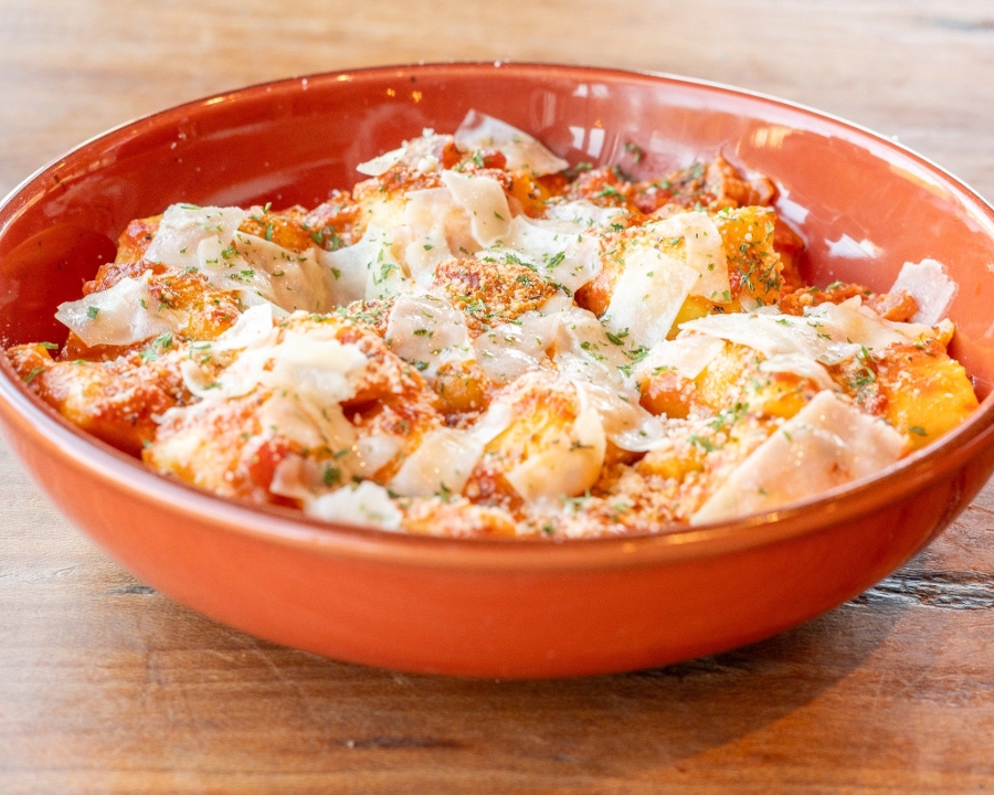 Tomato Alfredo Gnocchi.