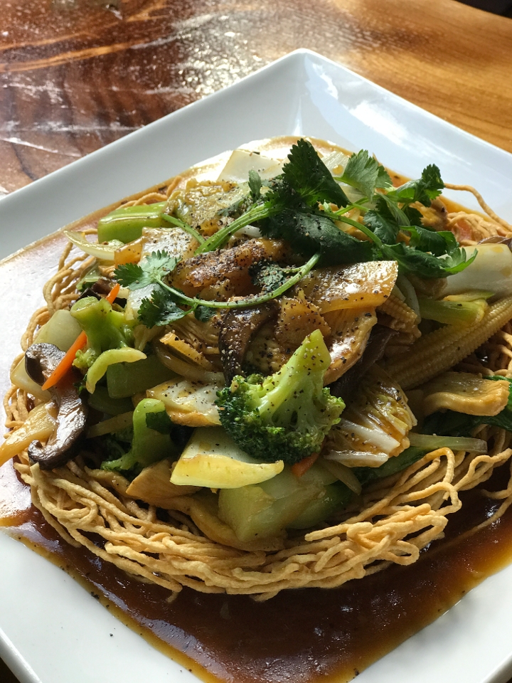 Crispy Pan Fried Noodles.