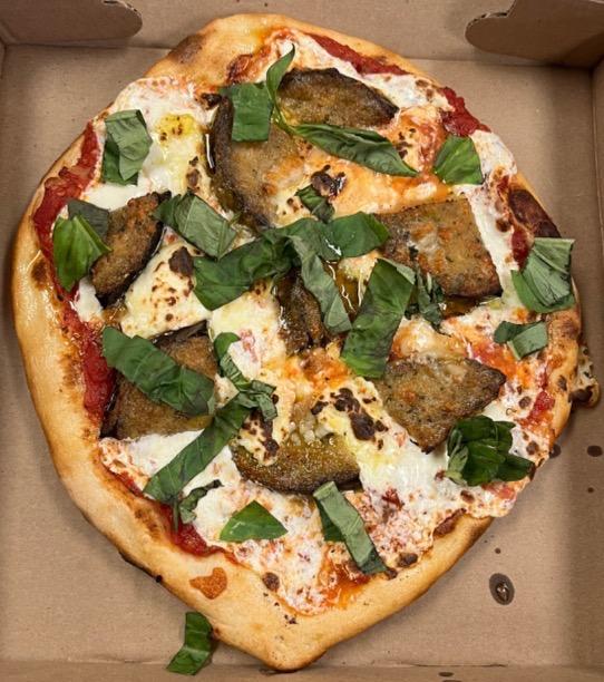 Eggplant Parmesan Pizza Large.