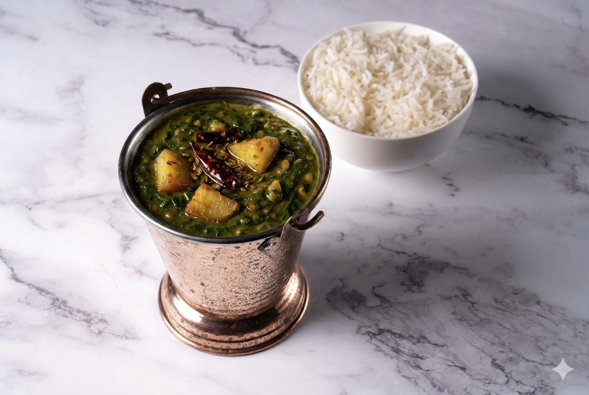 Aloo Dal Palak.