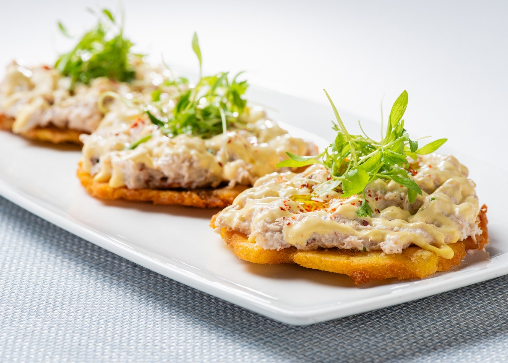 Crab Tostones.