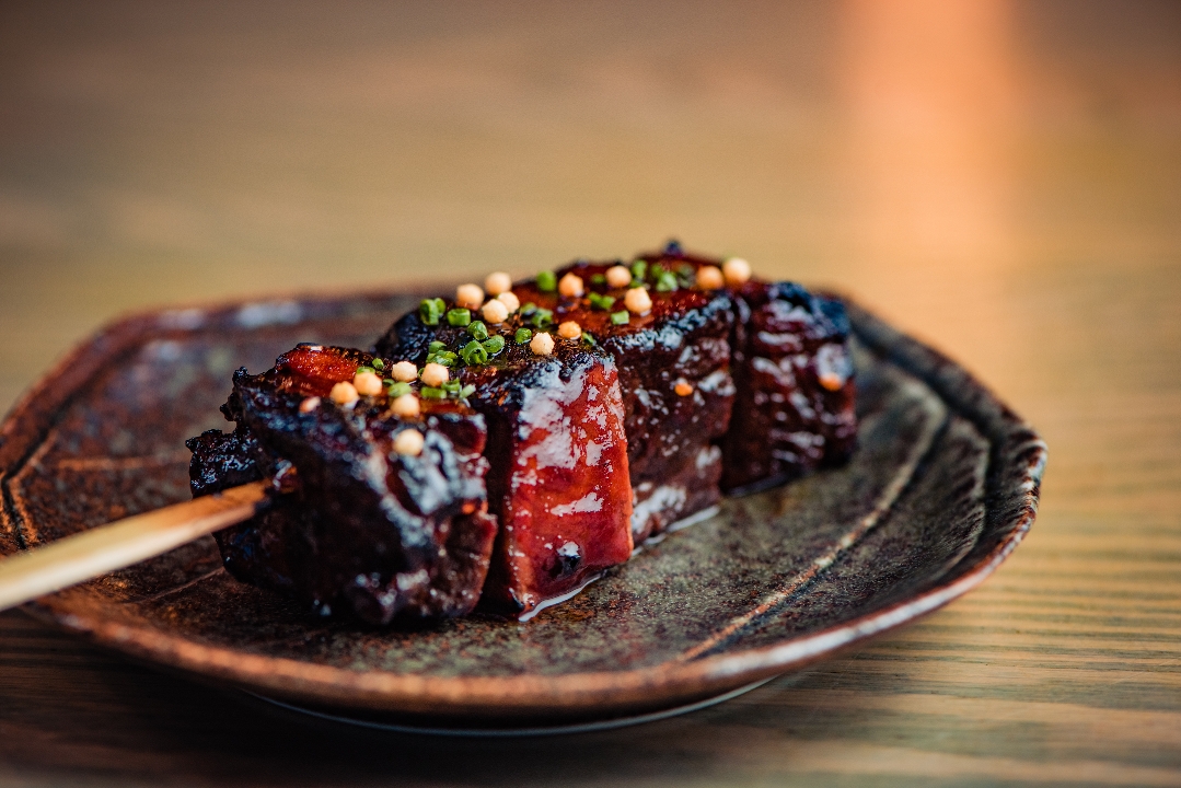48hr Braised Short Rib Skewer.