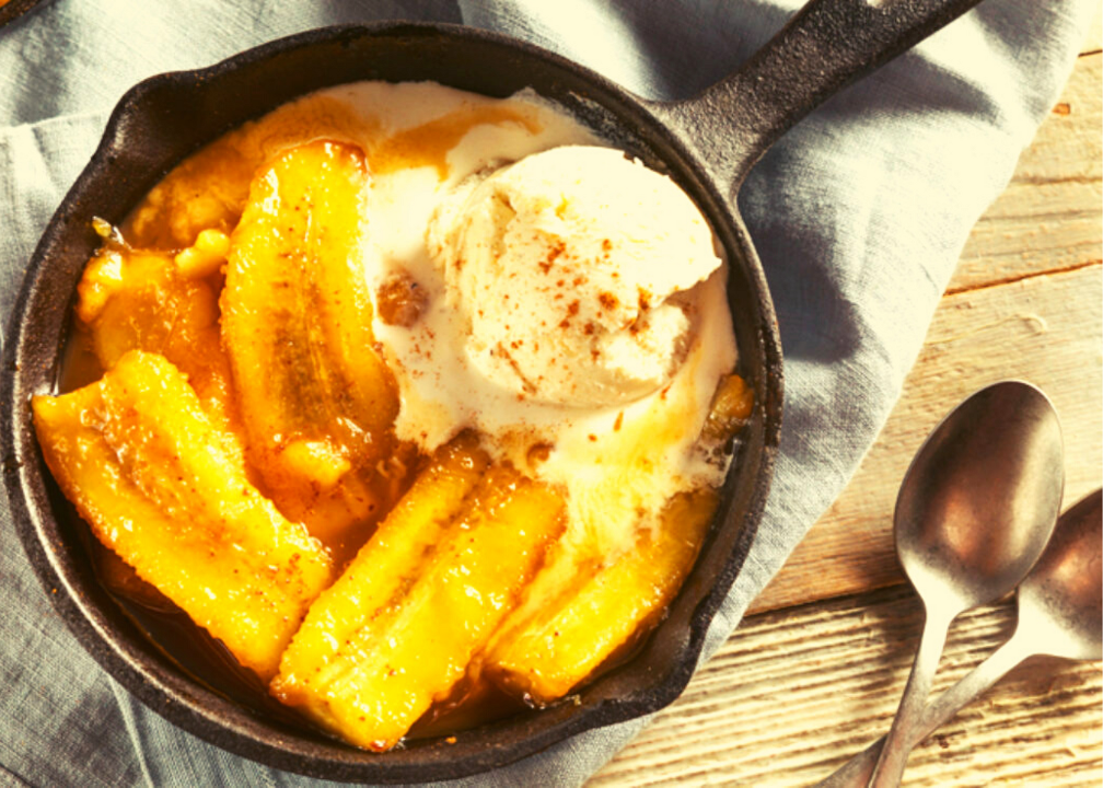 Sauteed Banana with Cognac.