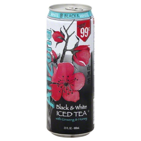 Arizona Black & White with Ginseng & Honey Iced Tea, 23 Fl. Oz..