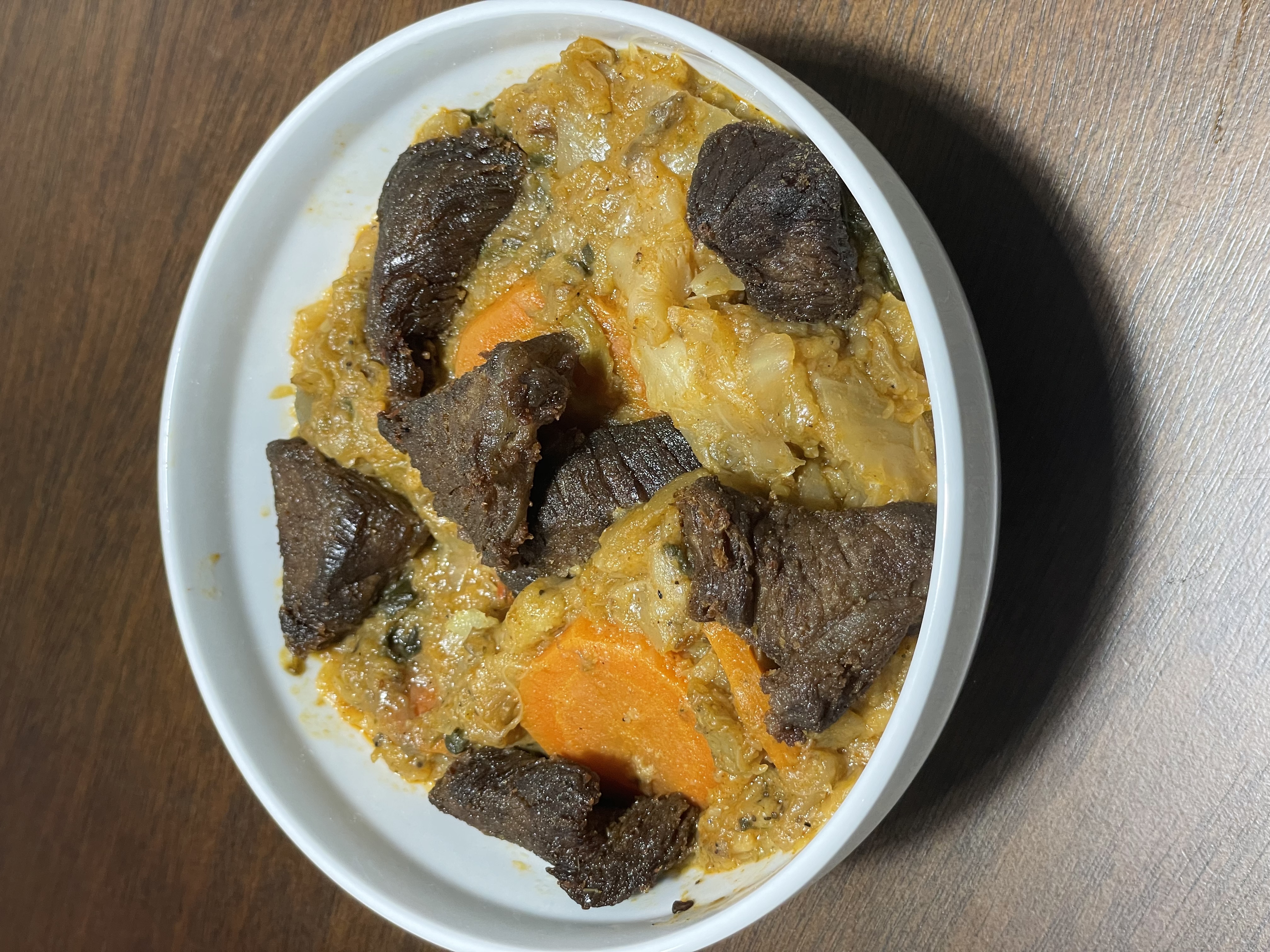 Haitian Legumes with Beef.
