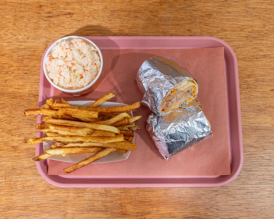 Pulled Pork Wrap Meal.