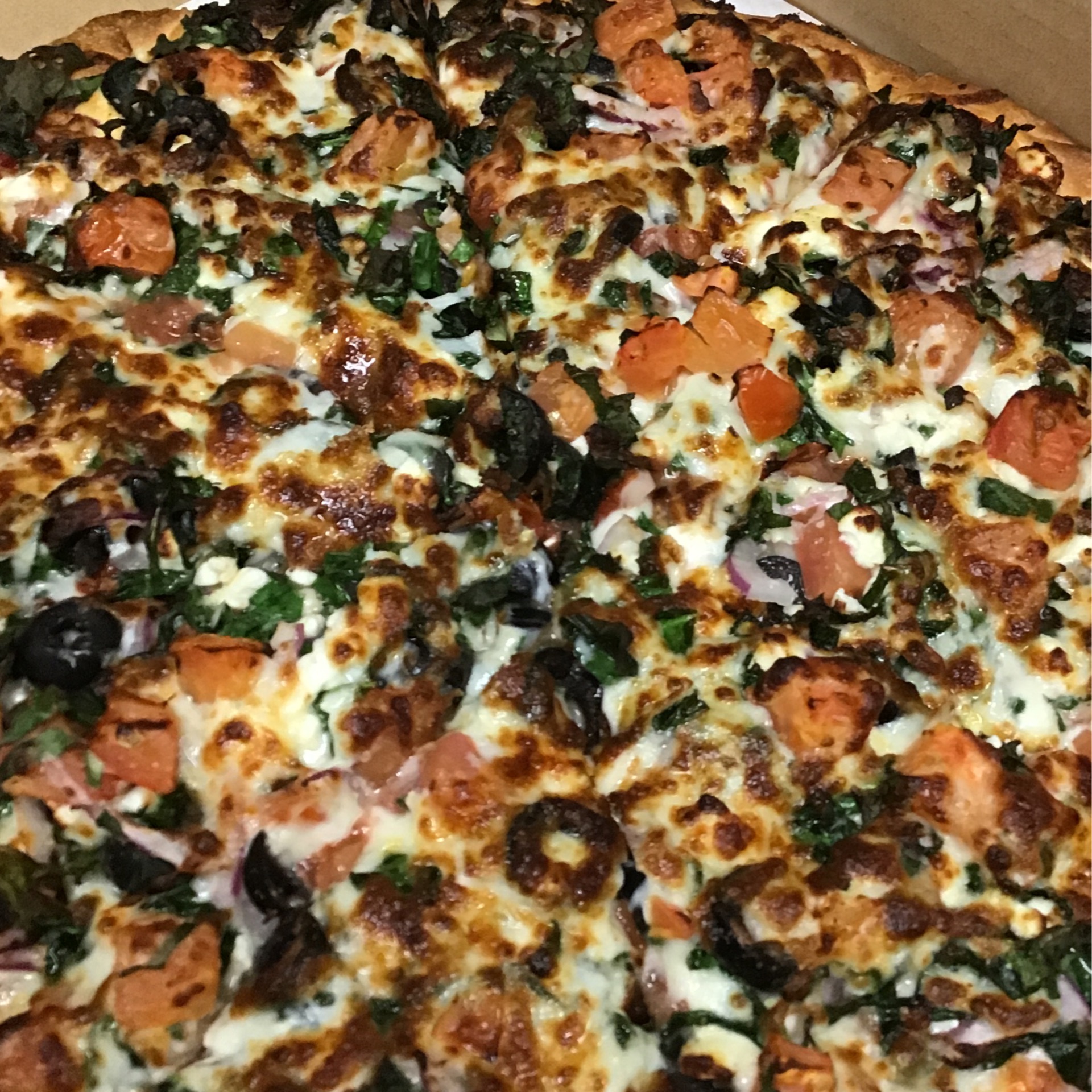 Spinach Delight Pizza.