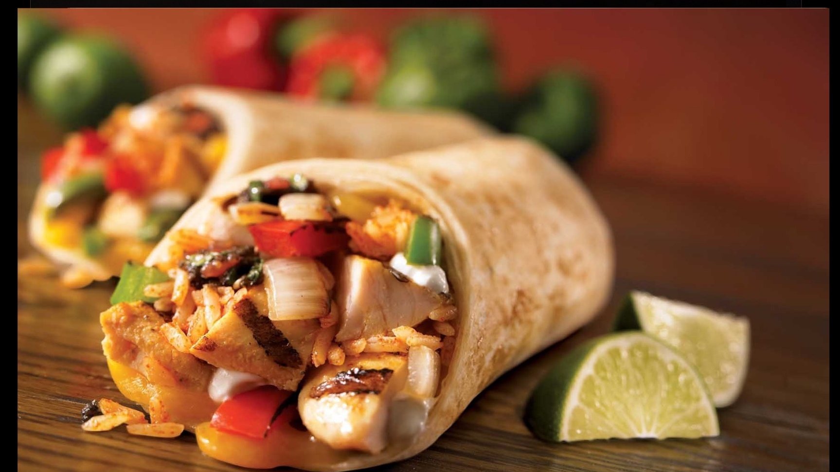 Chicken Burrito + fries.