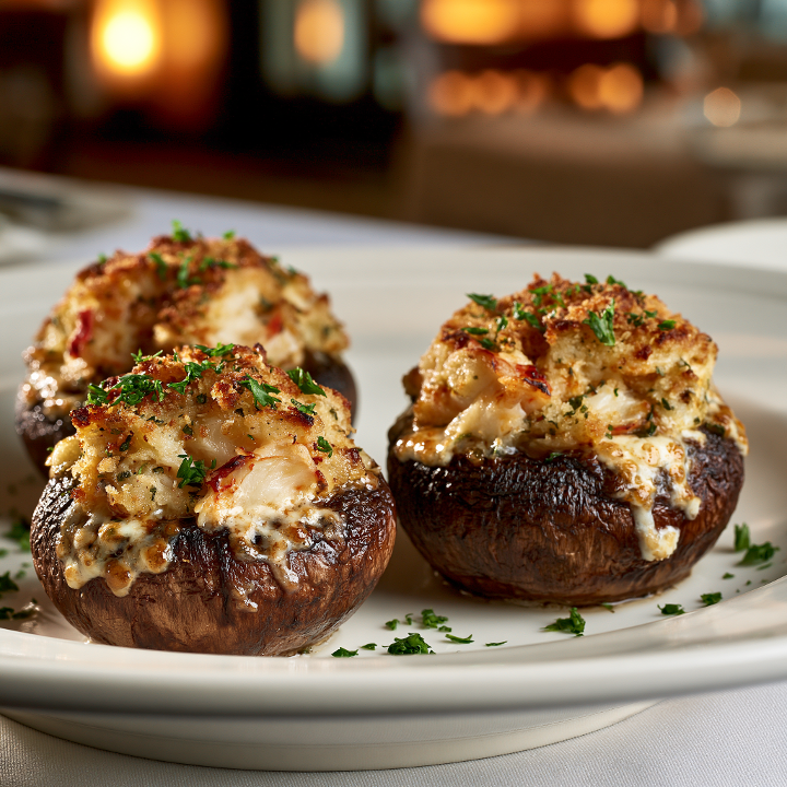 Crab-Stuffed Mushrooms.