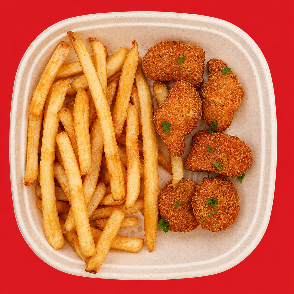 Chicken Nuggets with Fries.