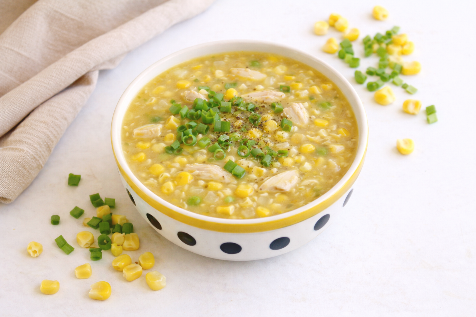 Sweet Corn Chicken Soup.