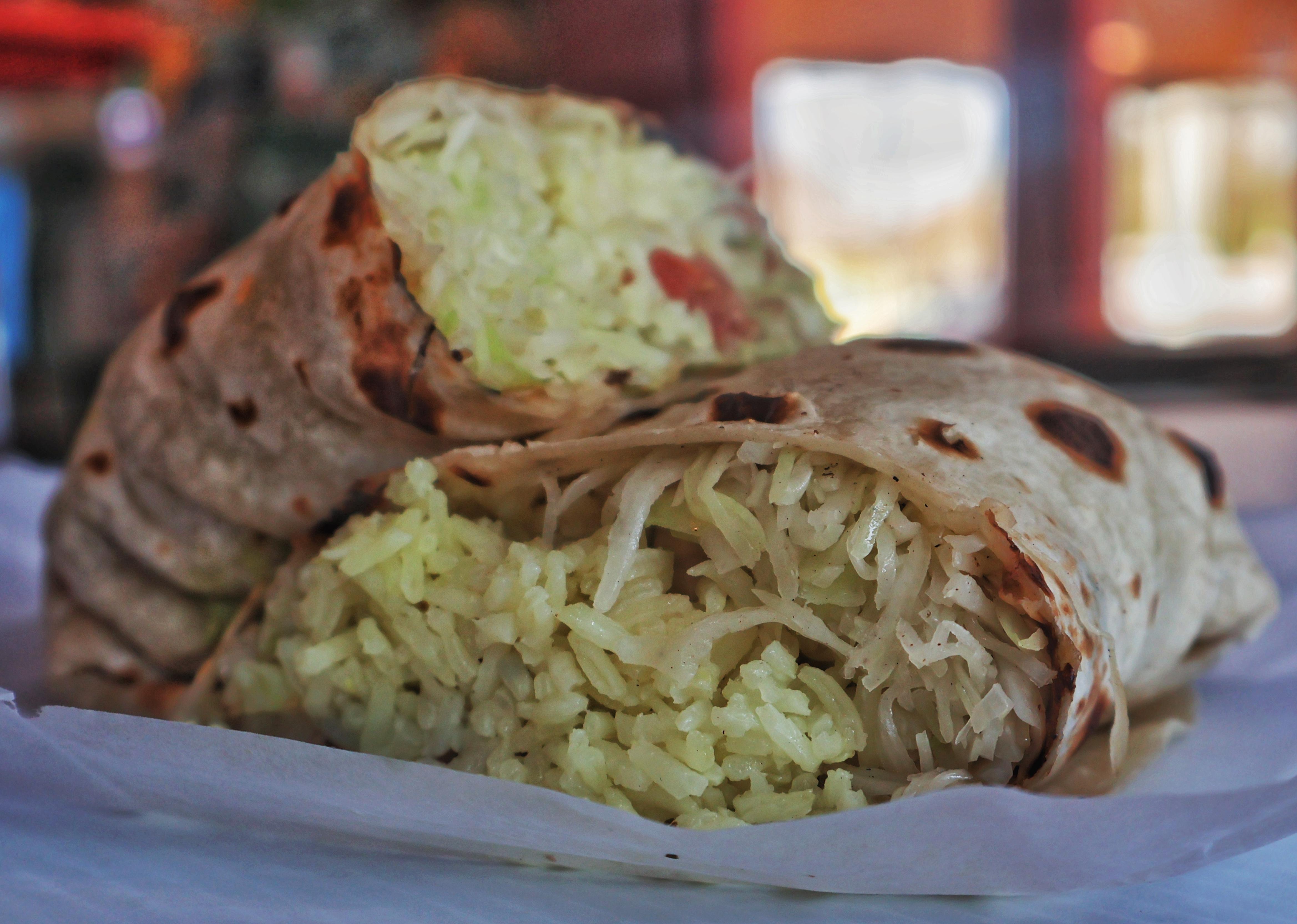 Small VEGGIE BURRITO.