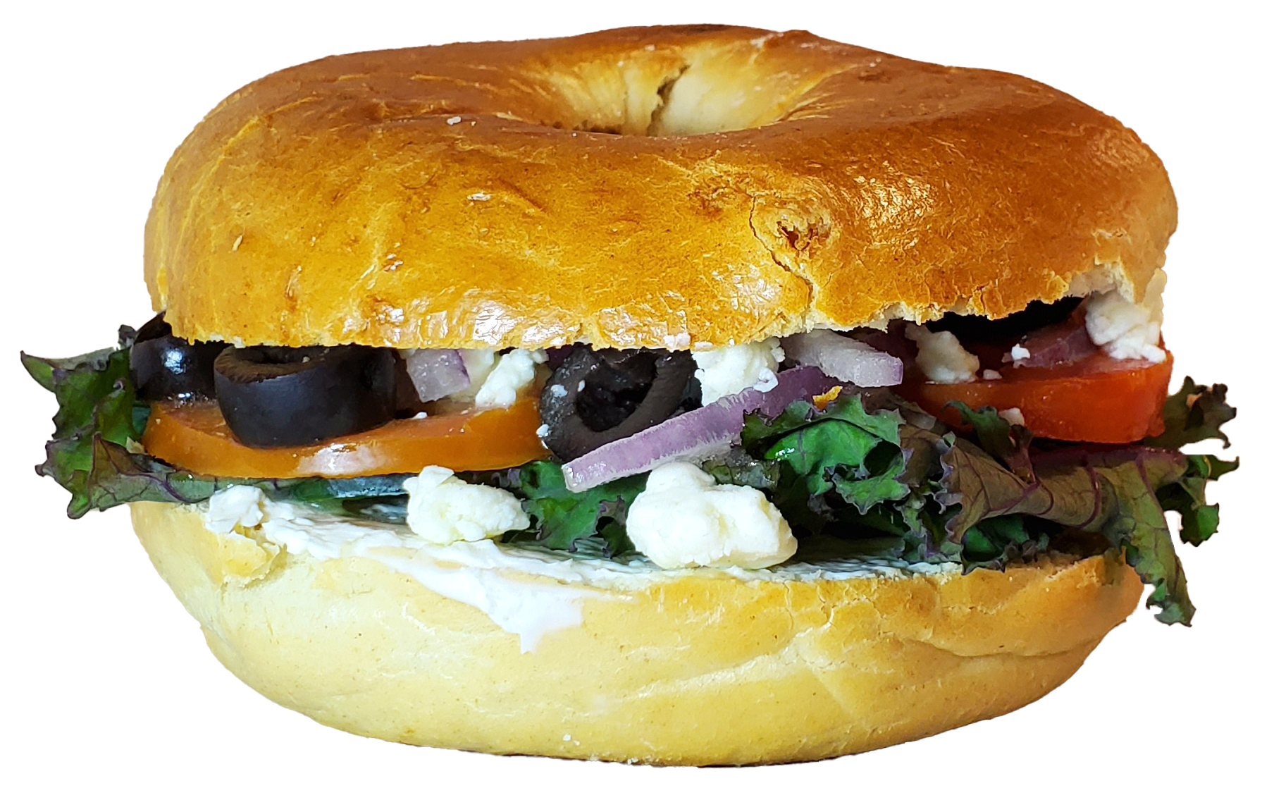 Greek Salad Bagel.