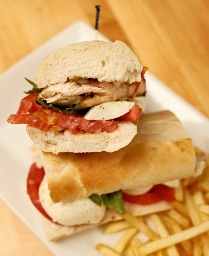 Caprese Chicken Sandwich.