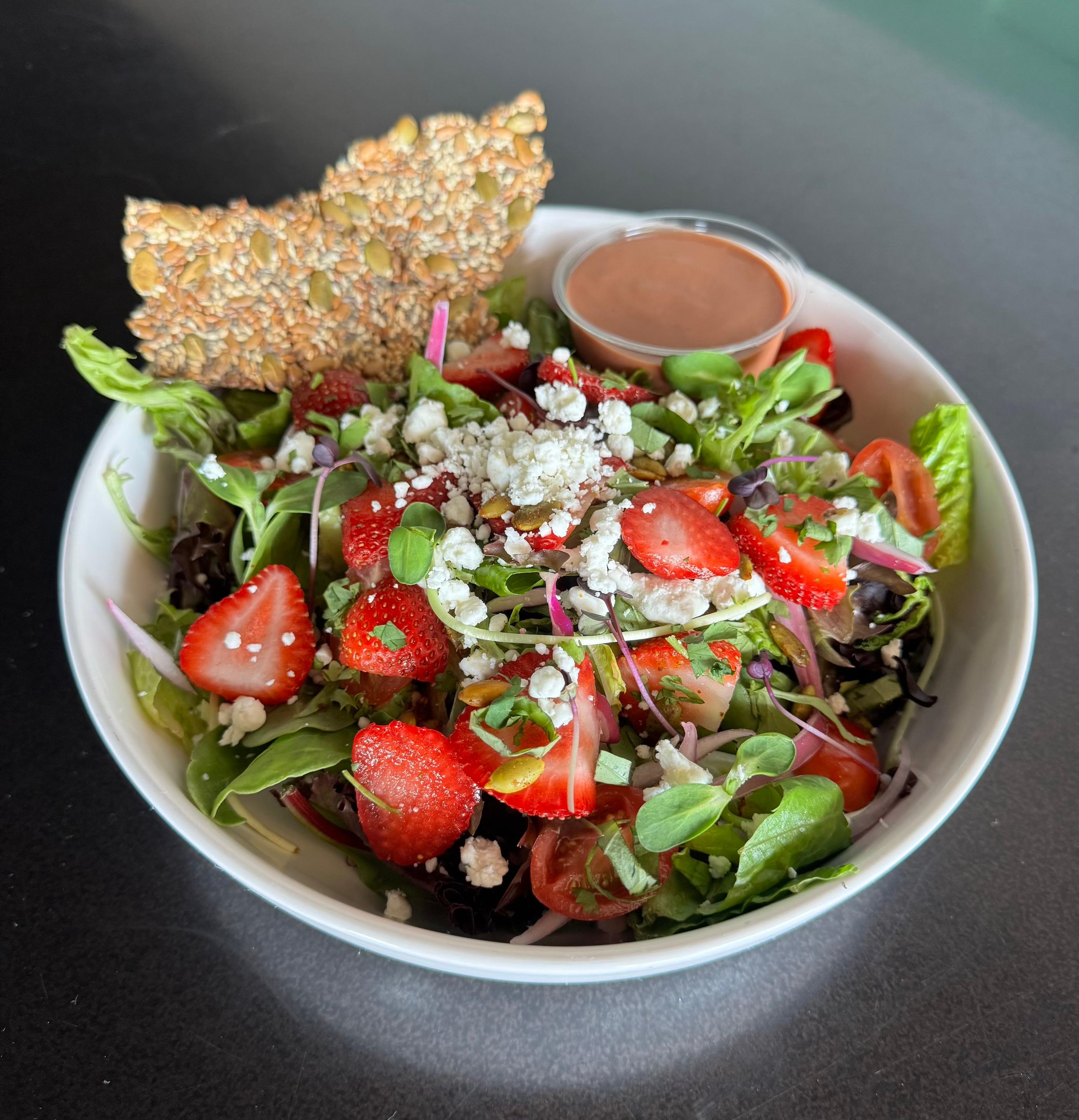 Roasted Strawberry Balsamic Glow Bowl.