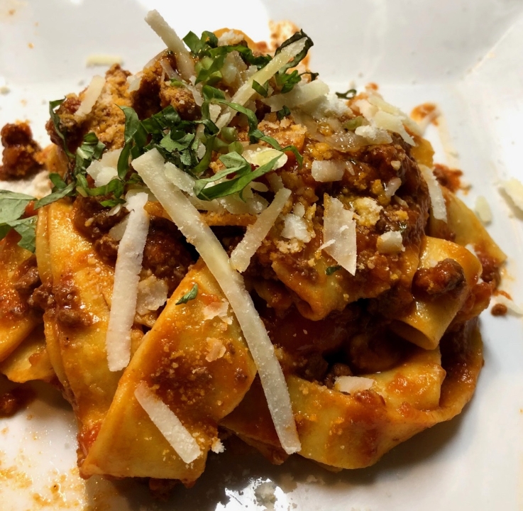 Pappardelle Bolognese.