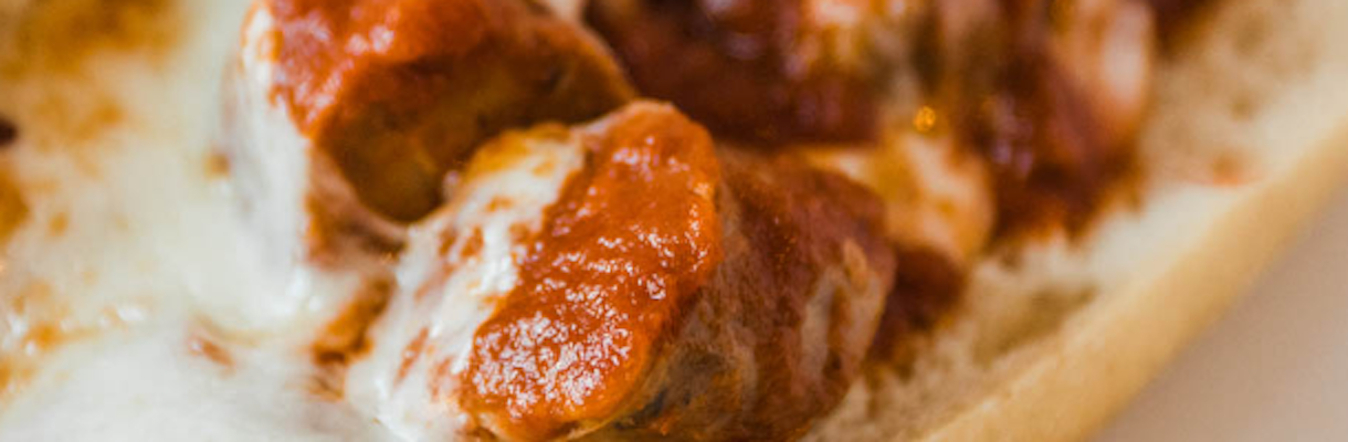 Sausage Parmigiana Hot Sandwich.